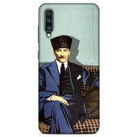 Samsung Galaxy A70s Kılıf Atatürk (48) Bumper Kılıf Yeşil Duvar