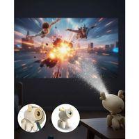 Döner Başlıklı Akıllı Projeksiyon Hdmı Usb Tf Girişli