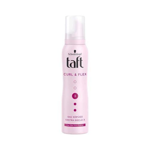 Taft Saç Köpüğü 3- Ekstra Güçlü Curl & Flex 150ML Kalıcı Bukleler