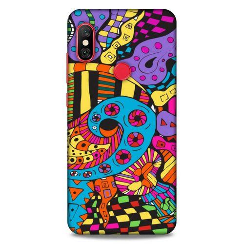 Lopard Xiaomi Redmi Note 6 Pro Uyumlu Kılıf Soyut Sanat (23) Baskılı Ultra Koruma Kılıfı