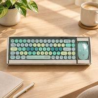 Yeşil Kablosuz Klavye ve Mouse Seti