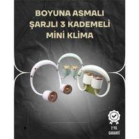 Asılabilir Mini Boyun Fanı | 1000mah Şarjlı, Turbo Güçlü Rüzgar