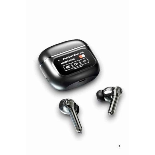 Yeni Nesil Anc Özellikli Çağrı Cevaplayan Dokunmatik Ekranlı Bluetooth Kulaklık Siyah