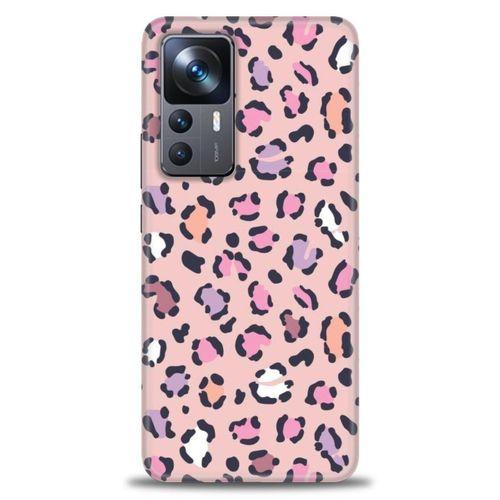 Xiaomi Mi 12T Kılıf HD Baskılı Kılıf - Pembe Leopar + Tam Ekran Koruyucu