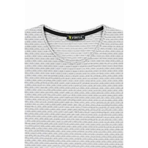 ErkekLikralı Dokulu Uzun Kollu Tişört Oval Kesim - Gri