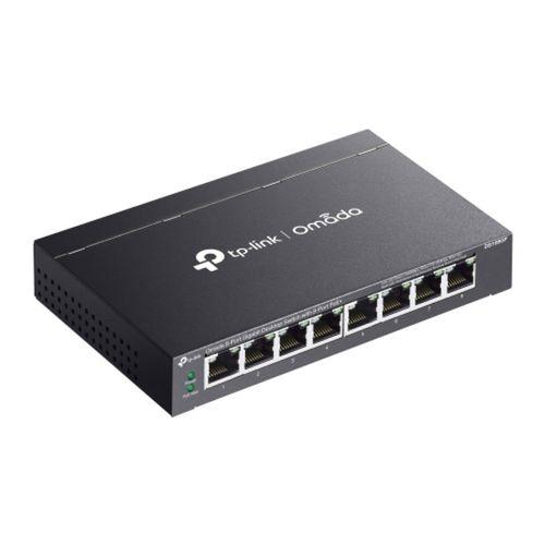 OMADA DS108GP, 8 Port Gigabit,  8 Port Gigabit PoE+, 65W, Yönetilemez, Masaüstü/Vesa Metal Kasa Sessiz Switch