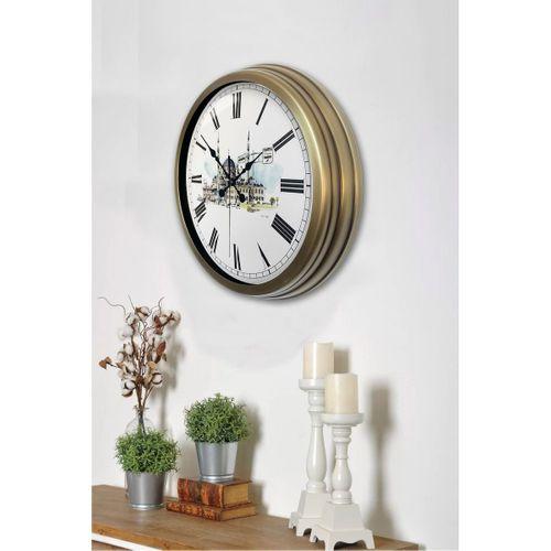 40 Cm Eskitme Metal Yeni Cami Duvar Saati
