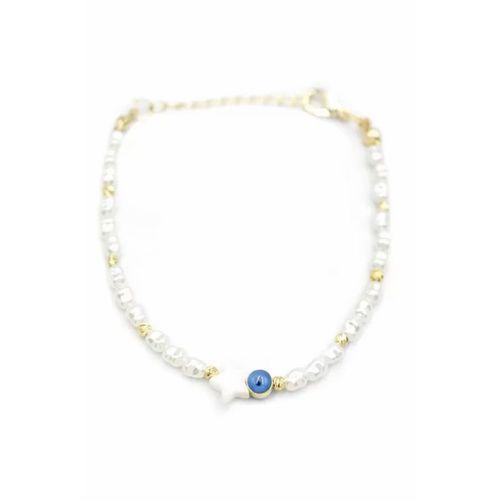 Yıldız İnci Bileklik - Beyaz