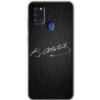 Galaxy A21s Kılıf HD Desen Baskılı Arka Kapak - İmza Atatürk