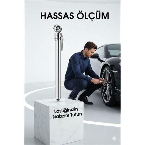 Profesyonel Kalem Tipi Lastik Basınç Ölçer Çift Skala PSI/bar Hassas Okuma