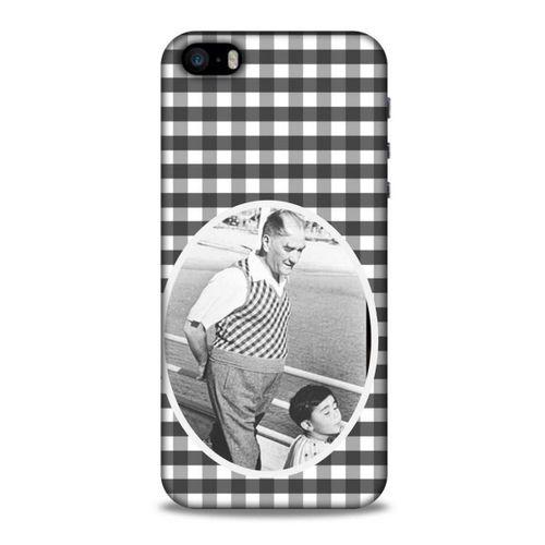 Apple Iphone 5S Kılıf Atatürk (18) Telefon Kılıfları Siyah Beyaz
