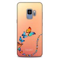 Samsung Galaxy S9 Kılıf Kelebek Etkisi (47) Crystal Flex Kılıf Fuşya Sarı