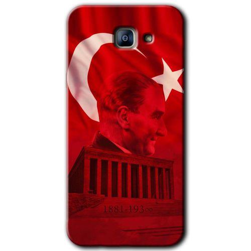 Potkal Hediye Fabrikası Samsung Galaxy A8 2016 Kılıf HD Desen Baskılı Arka Kapak - Anıtkabir Atatürk