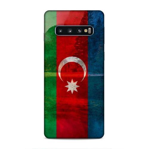 Samsung Galaxy S10 Uyumlu Kılıf Azarbaijan (43) Thin Fit Kılıf Bayrak Manzara