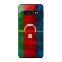 Samsung Galaxy S10 Uyumlu Kılıf Azarbaijan (43) Thin Fit Kılıf Bayrak Manzara