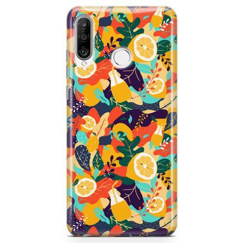 Huawei Nova 4e Kılıf C Vitamini Arka Kapak Koruma Desenli Full Koruyucu