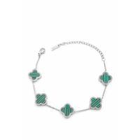 VC Yonca Bileklik Gümüş - Yeşil