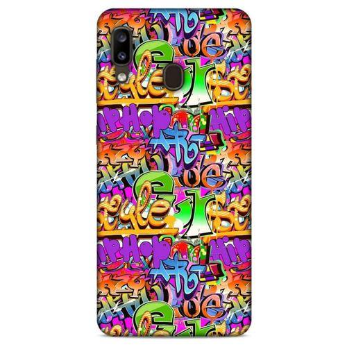 Graffitix (14) Desenli Silikon Kapak Samsung Galaxy A20 Kılıf