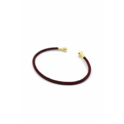 Hasır Pndr Bileklik - Bordo