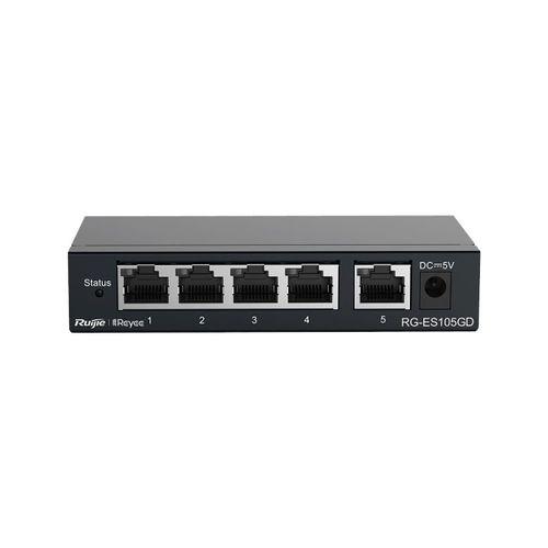 RUIJIE REYEE RG-ES105GD 5 PORT GIGABIT TAK CALISTIR METAL KASA SWITCH