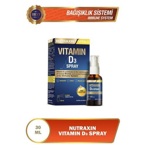 Nutraxin Nutraxin Vitamin D3 1.000 IU Sprey 30 ML - D3 Vitamini Sprey 1000 IU