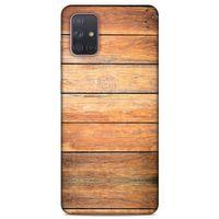 Lopard Samsung Galaxy A71 Uyumlu Kılıf Wood'X (13) Silikon Kap Baskılı