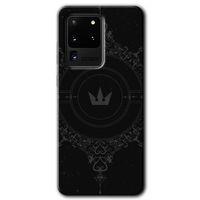 Potkal Hediye Fabrikası Samsung Galaxy S20 Ultra Kılıf HD Desen Baskılı Arka Kapak - Siyah Mandala 1