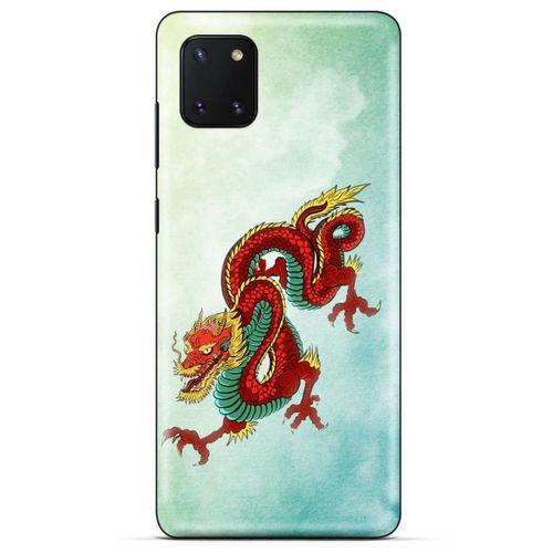 Huawei Y5P Kılıf Dragons (25) Antişok Kapak Tatoo Sarı Kırmızı Ejderha
