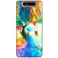 Samsung Galaxy A80 Kılıf Depresyon (15) Antişok Kılıf Yeşil Kahve