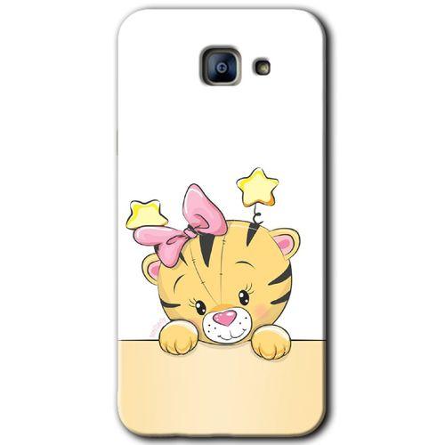 Galaxy A8 2016 Kılıf HD Desen Baskılı Arka Kapak - Sevimli Kedi + Kırılmaz Cam