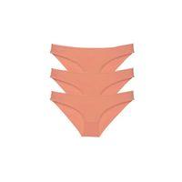 3 Adet Süper Eko Set Likralı Kadın Slip Külot Pudra