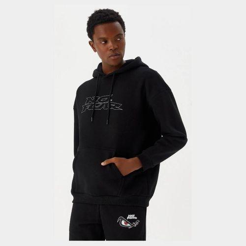 No Fear Erkek Sweatshirt Kapüşonlu Siyah Melanj M500271