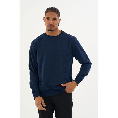 Süperlife Erkek Gri Bisiklet Yaka Ribanalı Regular Fit Sweatshirt spr26swk930