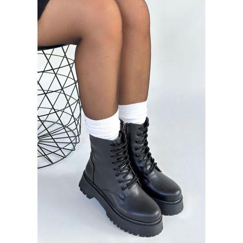 Jonni Siyah Cilt Bağcıklı Bot