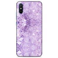 Mermer Desenli (16) Tema Kalın Kılıf Lila Xiaomi Redmi 9A Kılıf