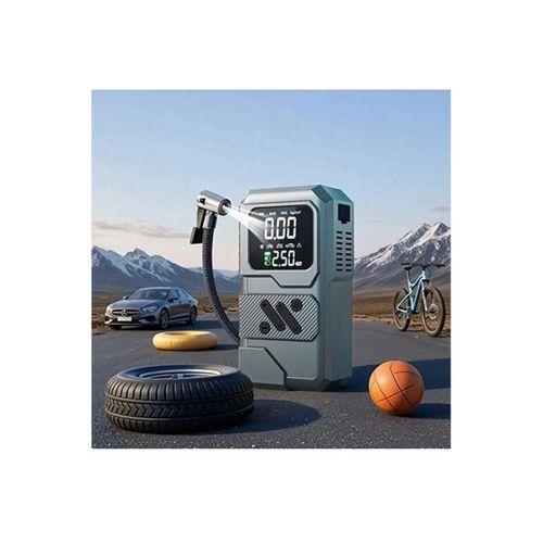 St-9654 Şarjlı 10.000 Mah Taşınabilir Araç Hava Kompresörü Akü Takviyeli Dijital Ekranlı Işıklı