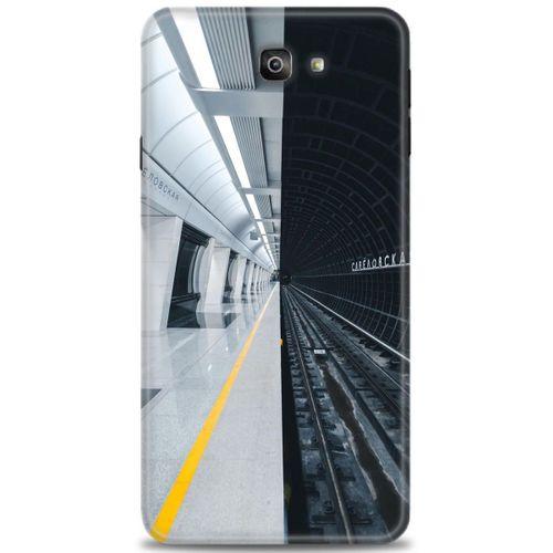 Samsung Galaxy J7 Prime Kılıf HD Baskılı Kılıf - Metro Station + Tam Ekran Koruyucu
