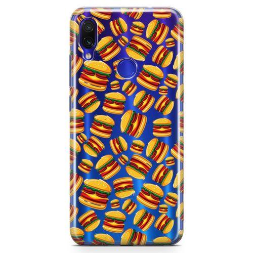 Xiaomi Redmi Note 7 Pro Kılıf Hamburger Arka Kapak Koruma Desenli Full Koruyucu