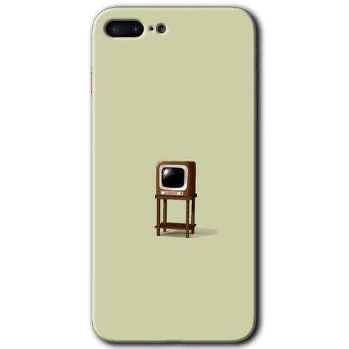 iPhone 7 Plus Kılıf HD Desen Baskılı Arka Kapak + Mat Kobra Cam - Retro-TV