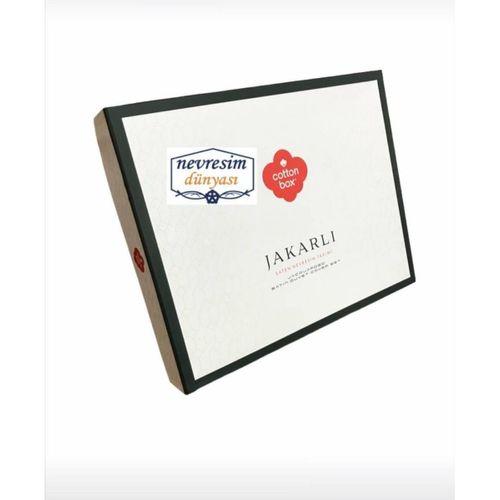 Cotton Box Çift Kişilik Jakarlı Saten Nevresim Takımı Dama Siyah