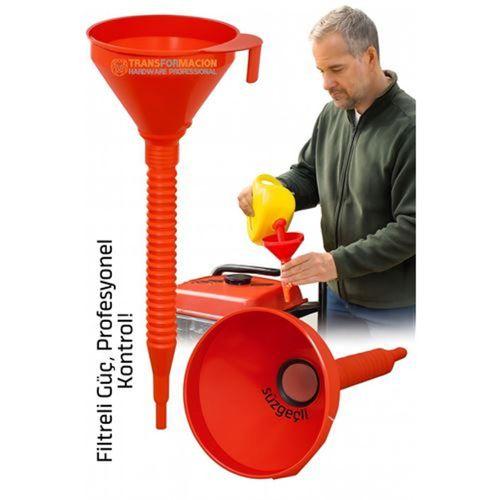 Süzgeçli Yakıt Boşaltma Hunisi 16 cm Esnek Hortumlu Filtreli Huni – Profesyonel Kullanım İçin | Jeneratör, Motor ve Sıvı Aktarımı İçin 422426