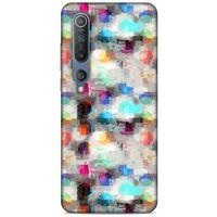 Xiaomi Mi 10 Kılıf Pastel Renkler (8) Baskılı Kılıf Turkuaz Beyaz