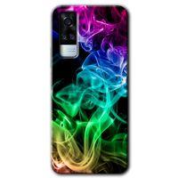Vivo Y51a Kılıf HD Desen Baskılı Arka Kapak - Smoke Colorful