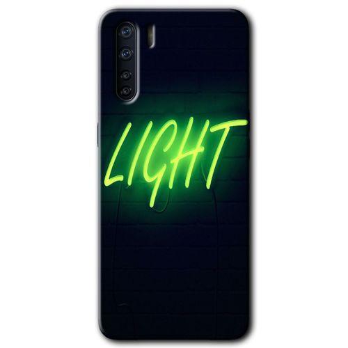 Oppo A91 HD Baskılı Kılıf + 9D Tam Ekran Koruyucu - Neon İnscription