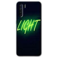 Oppo A91 HD Baskılı Kılıf + 9D Tam Ekran Koruyucu - Neon İnscription