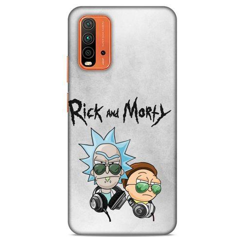 Xiaomi Redmi 9T Uyumlu Kılıf Rick And Morty (4) Koruma Kılıfı Eye Patch Morty