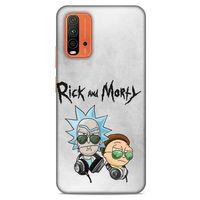 Xiaomi Redmi 9T Uyumlu Kılıf Rick And Morty (4) Koruma Kılıfı Eye Patch Morty