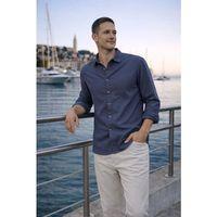 Hurley Çizgili Modal Kumaş Relaxed Fit Günlük Giyim Erkek Gömlek - Mavi