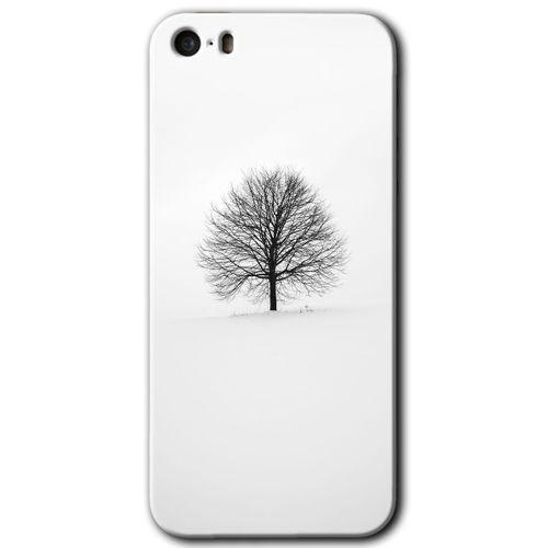 MRCİLETİSİM iPhone 5s Kılıf HD Desen Baskılı Arka Kapak + Mat Kobra Cam - Alone Tree