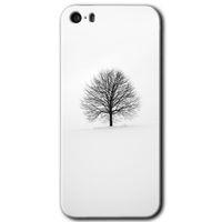 MRCİLETİSİM iPhone 5s Kılıf HD Desen Baskılı Arka Kapak + Mat Kobra Cam - Alone Tree